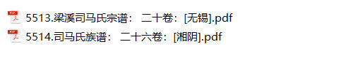 司马氏家谱2本司马氏族谱司马家宗谱家训明清民国古籍