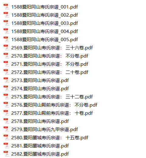 寿氏家谱19本寿氏族谱寿家宗谱家训明清民国古籍