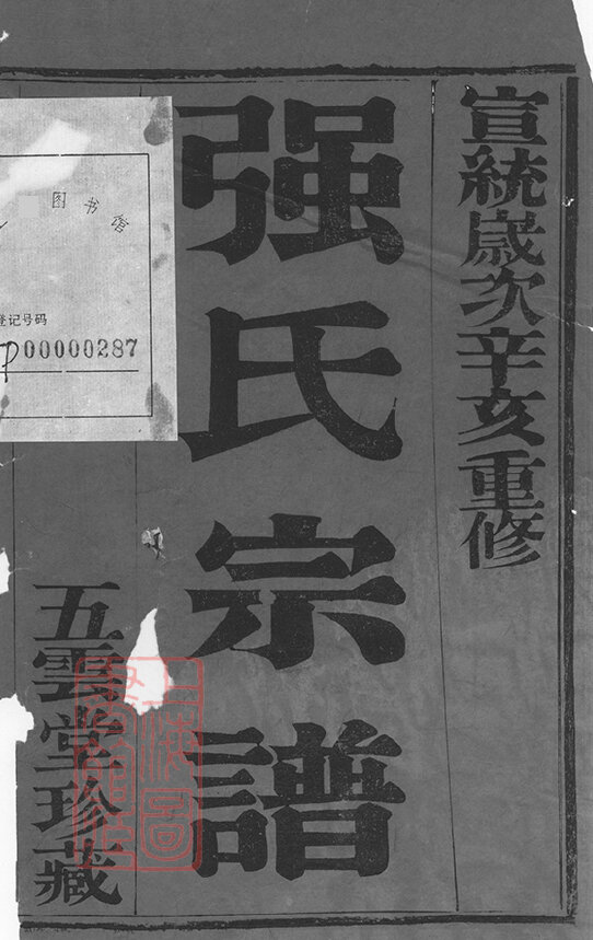 强氏家谱20本强氏族谱强家宗谱家训明清民国古籍
