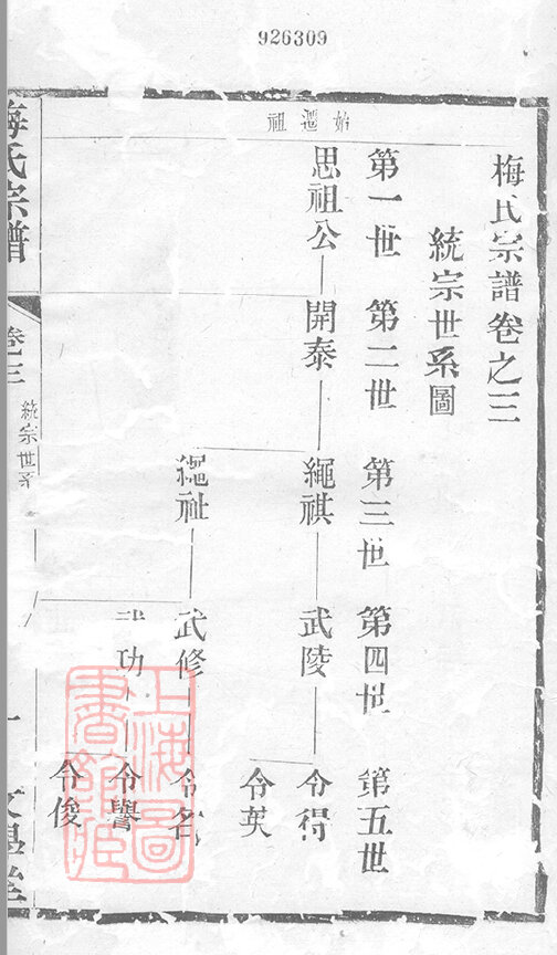 梅氏家谱19本梅氏族谱梅家宗谱家训明清民国古籍