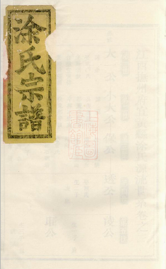 涂氏家谱7本涂氏族谱涂家宗谱家训明清民国古籍