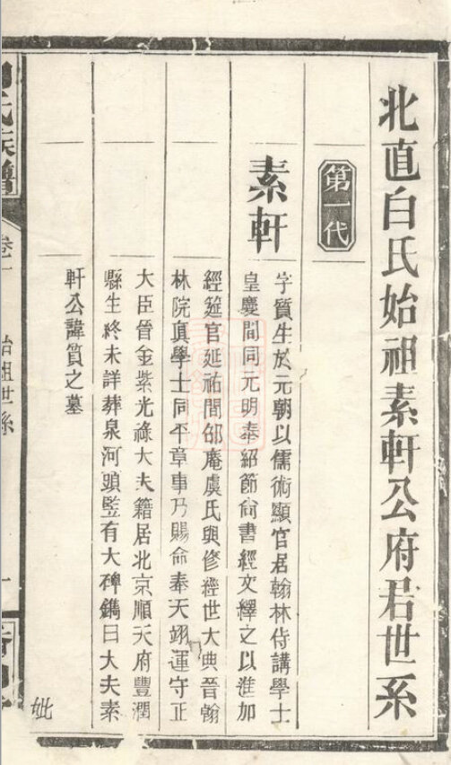 白氏家谱7本白氏族谱白家宗谱家训明清民国古籍