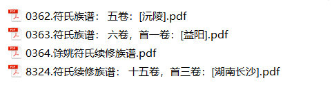 符氏家谱4本符氏族谱符家宗谱家训明清民国古籍
