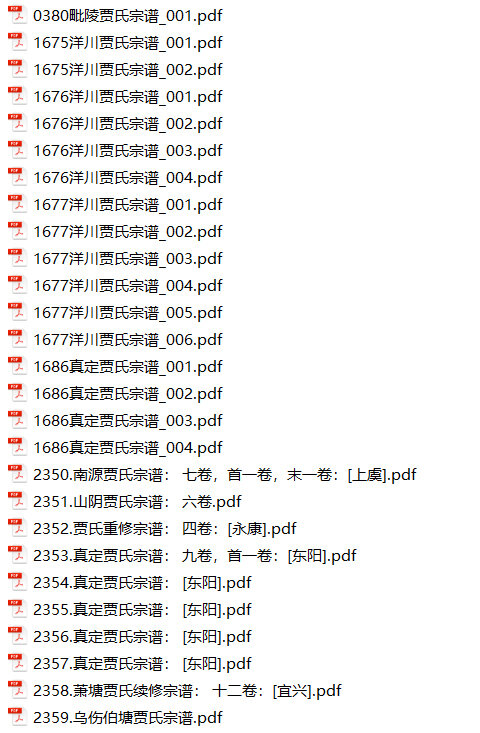 贾氏家谱45本贾氏族谱贾家宗谱家训明清民国古籍