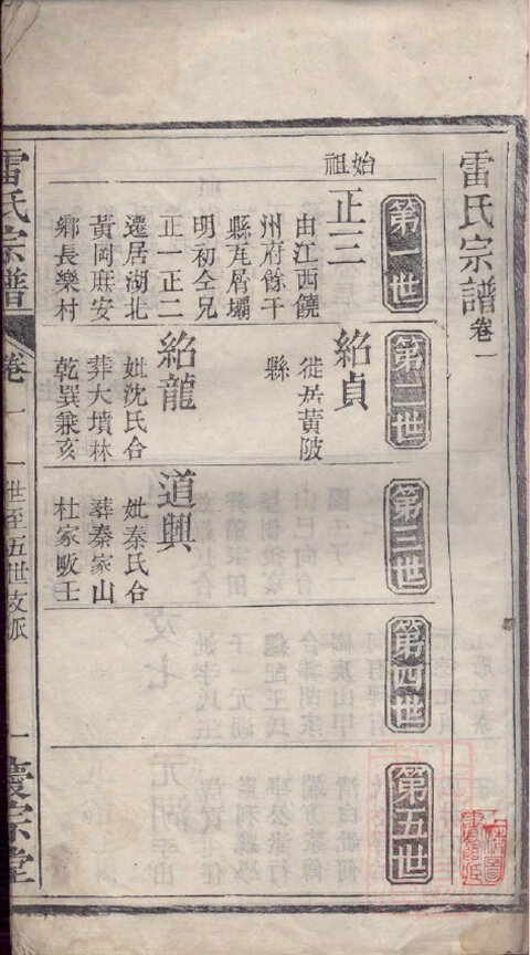 雷氏家谱59本雷氏族谱雷家宗谱家训明清民国古籍