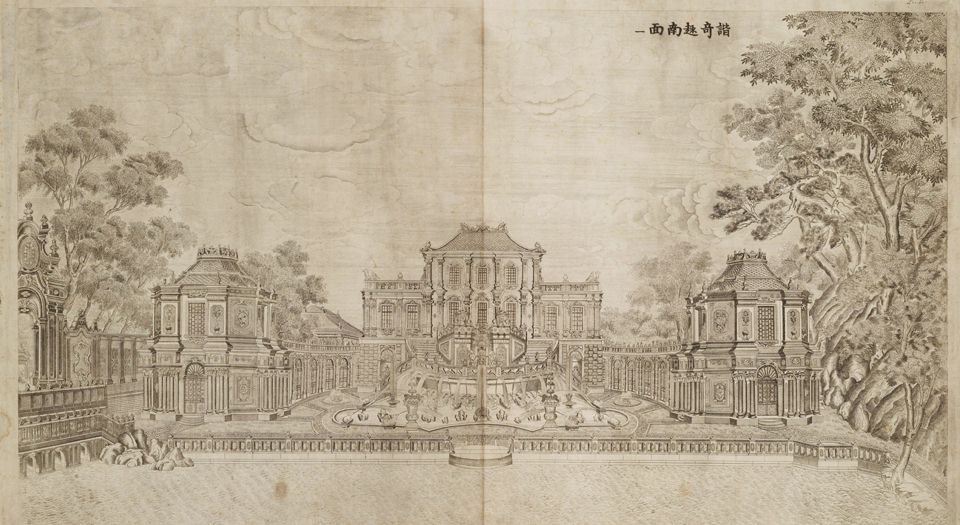 西洋楼透视图铜版画.20幅.清乾隆年间内府雕版