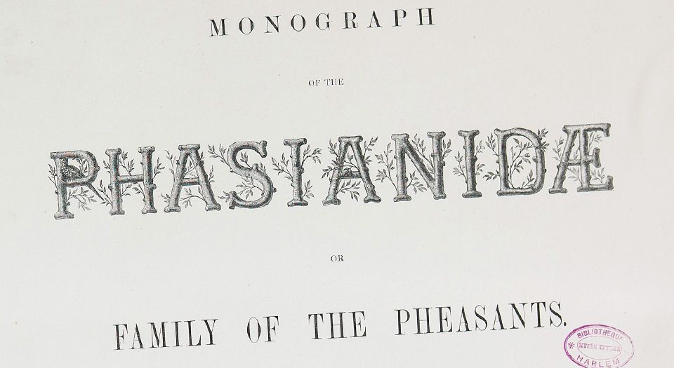 野鸡雉科图鉴.A monograph of the Phasianidae or family of the pheasants.2卷.By Daniel Giraud Elliot.1872年