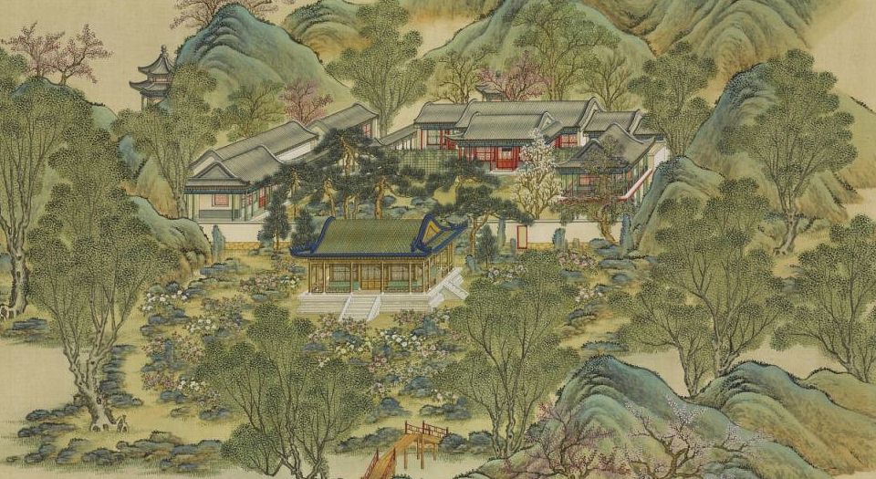 御制圆明园图咏.上下两卷.清光绪十三年天津石印书屋刊本