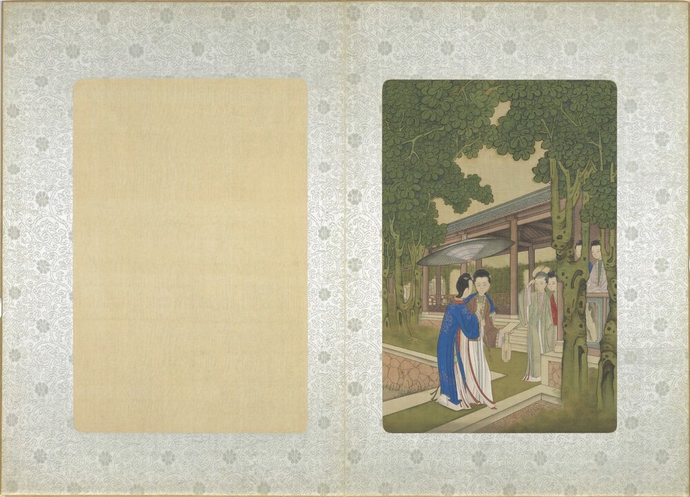 仕女图册. 八开. 清. 焦秉贞. 画. 绢本设色(30.9x20.4 厘米)
