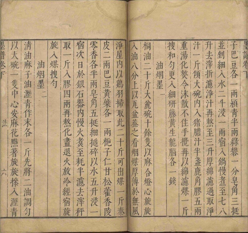 墨谱. 三卷. 宋. 李孝美编次. 明万历时期潘膺祉如韦馆重刊本
