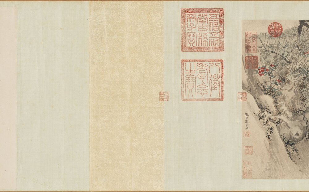 胎仙图卷. 明. 边景昭绘. 纸本设色(30.1x817 厘米)台北故宫博物院
