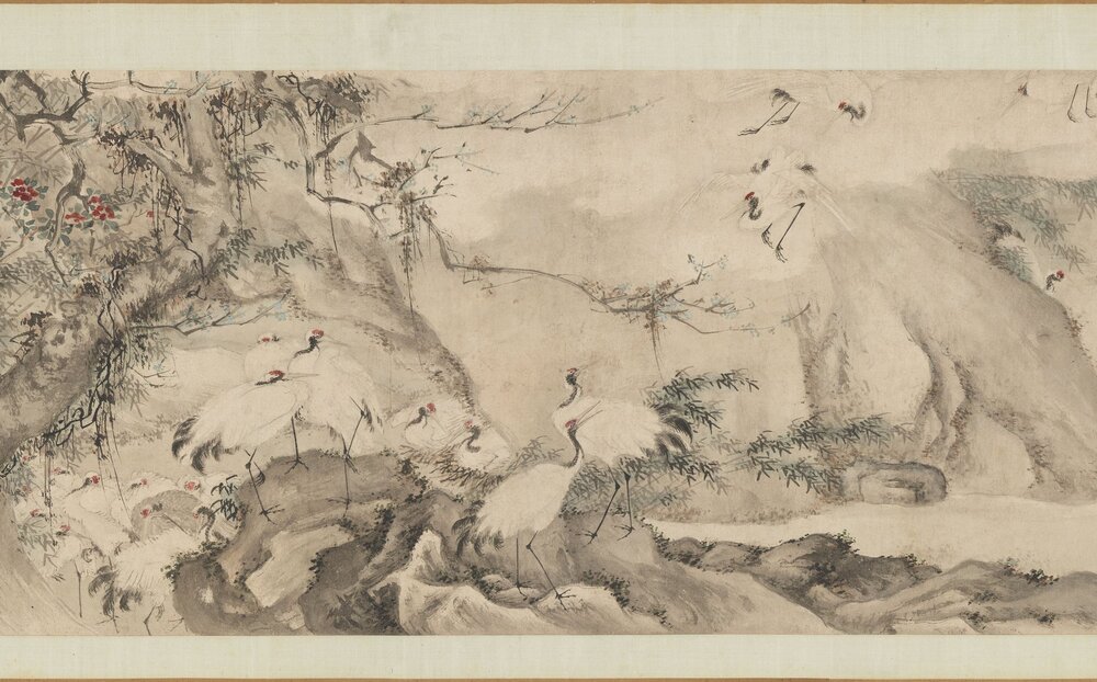 胎仙图卷. 明. 边景昭绘. 纸本设色(30.1x817 厘米)台北故宫博物院