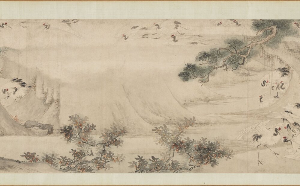 胎仙图卷. 明. 边景昭绘. 纸本设色(30.1x817 厘米)台北故宫博物院