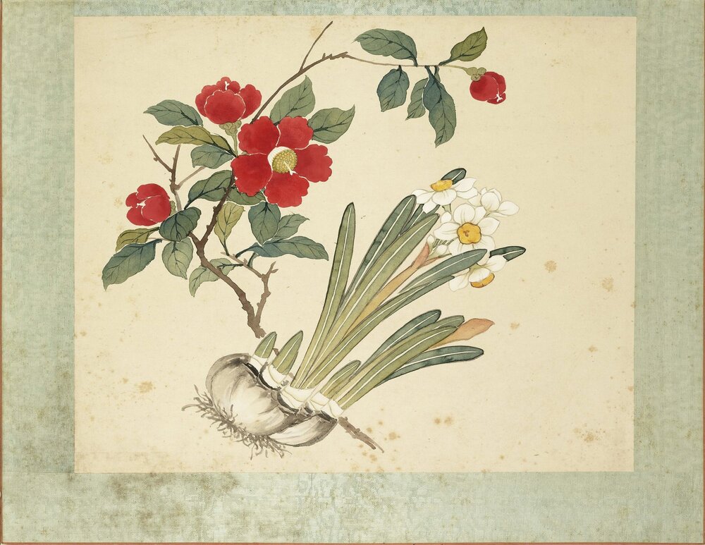 十二月花神册. 清. 沈振麟绘. 纸本设色(27.2x33.4 厘米)