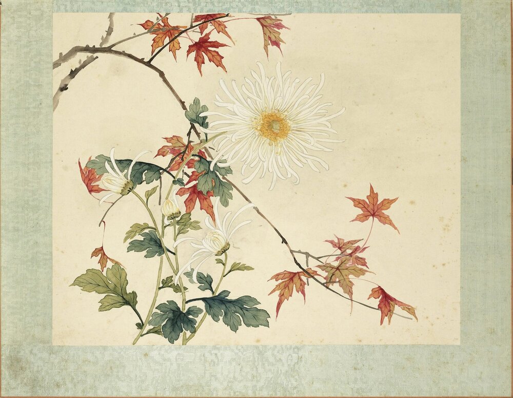 十二月花神册. 清. 沈振麟绘. 纸本设色(27.2x33.4 厘米)