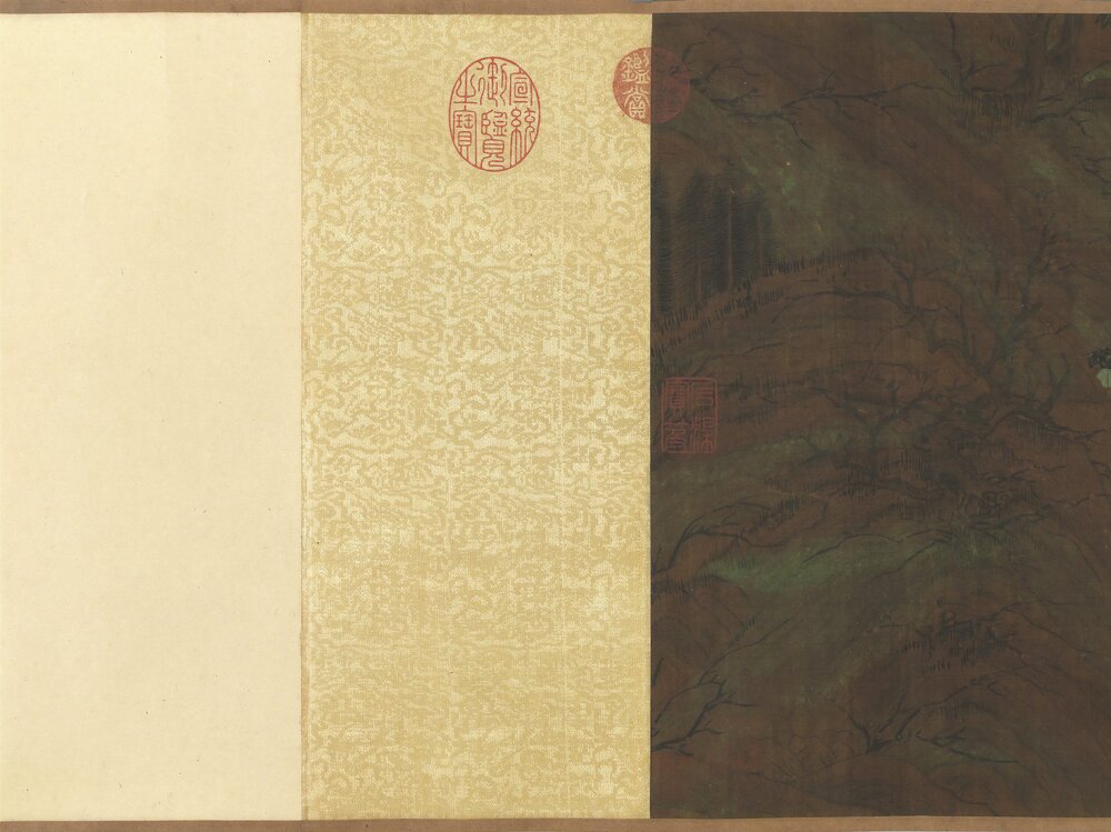 元人猎骑图卷. 绢本设色(29.8x283 厘米)
