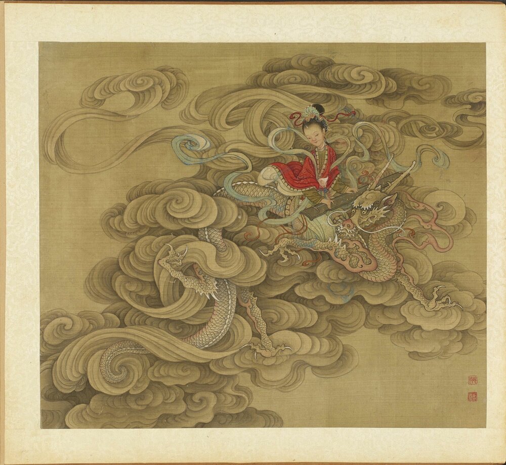 列仙图册. 十二开. 清. 冷枚绘. 绢本设色(38x42 厘米)大英博物馆藏