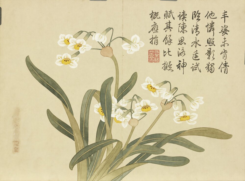 四气含和图册. 上下册各十二开. 清. 钱维城画. 纸本设色(27.4x37 厘米)