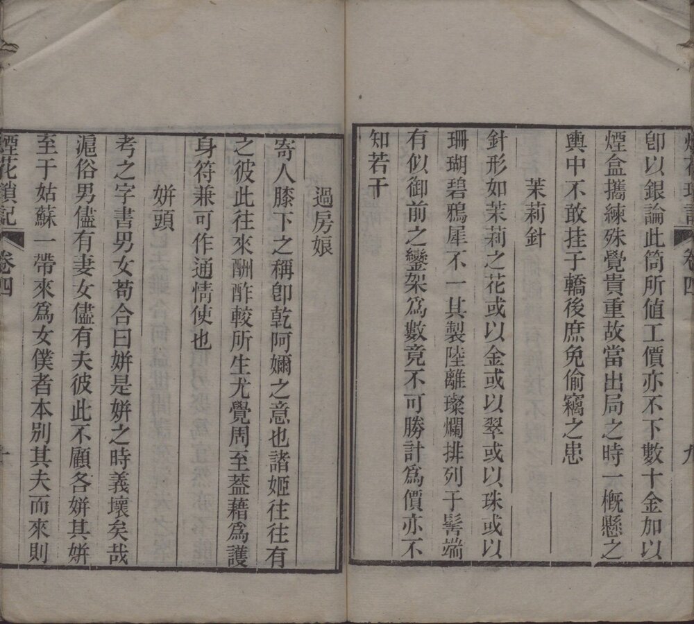海上烟花琐记. 四卷. 清. 浪游子辑. 清光绪三年序刊本