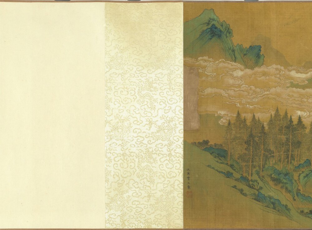 蟠桃仙会图卷. 明. 仇英(款)绘. 绢本设色(40x440.5 厘米)