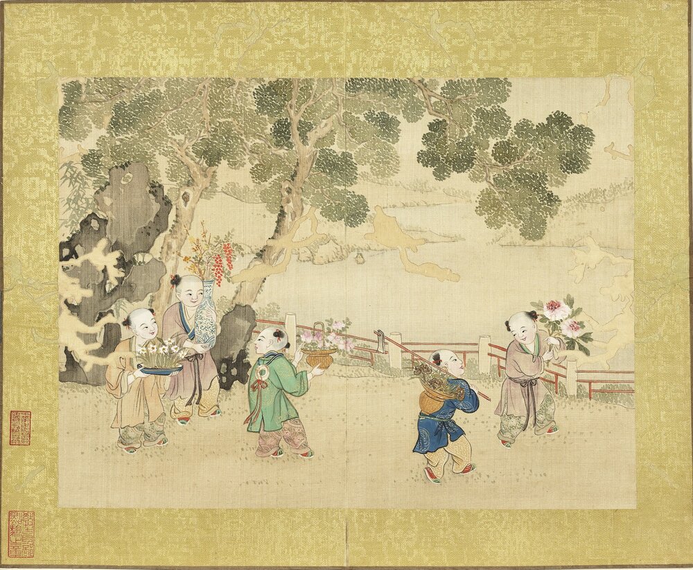 欢洽寰区图册. 十二开(20.5x27.5 厘米)绢本设色