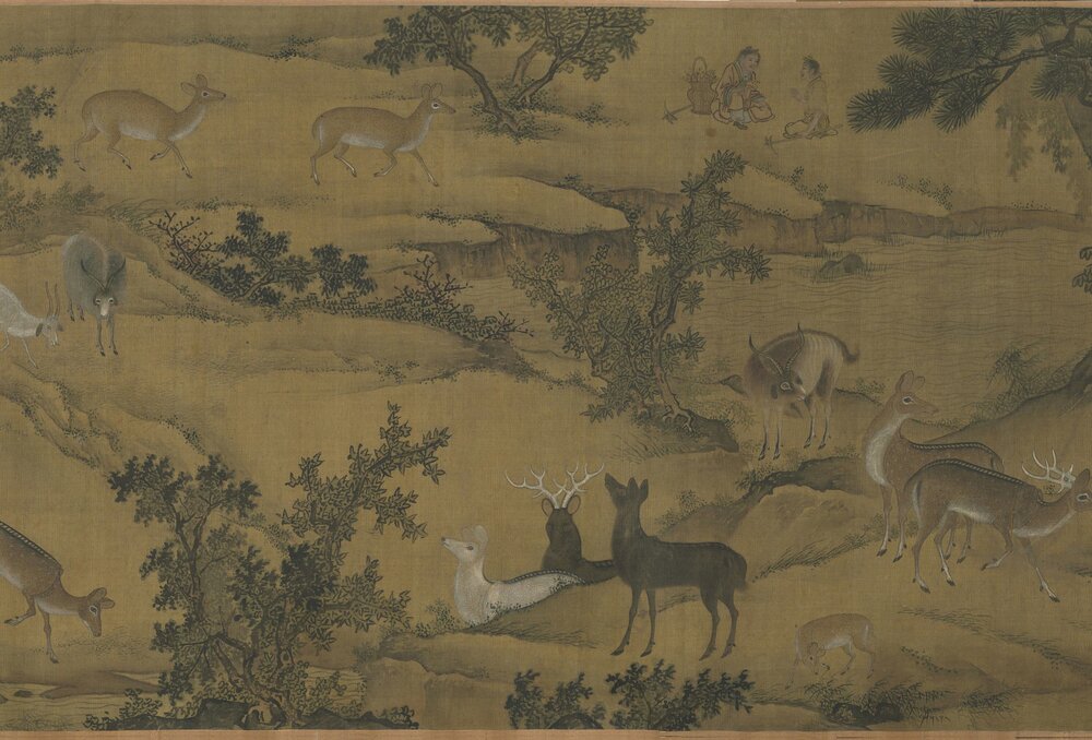百禄图卷. 明. 佚名绘. 绢本设色(45.6x290 厘米)