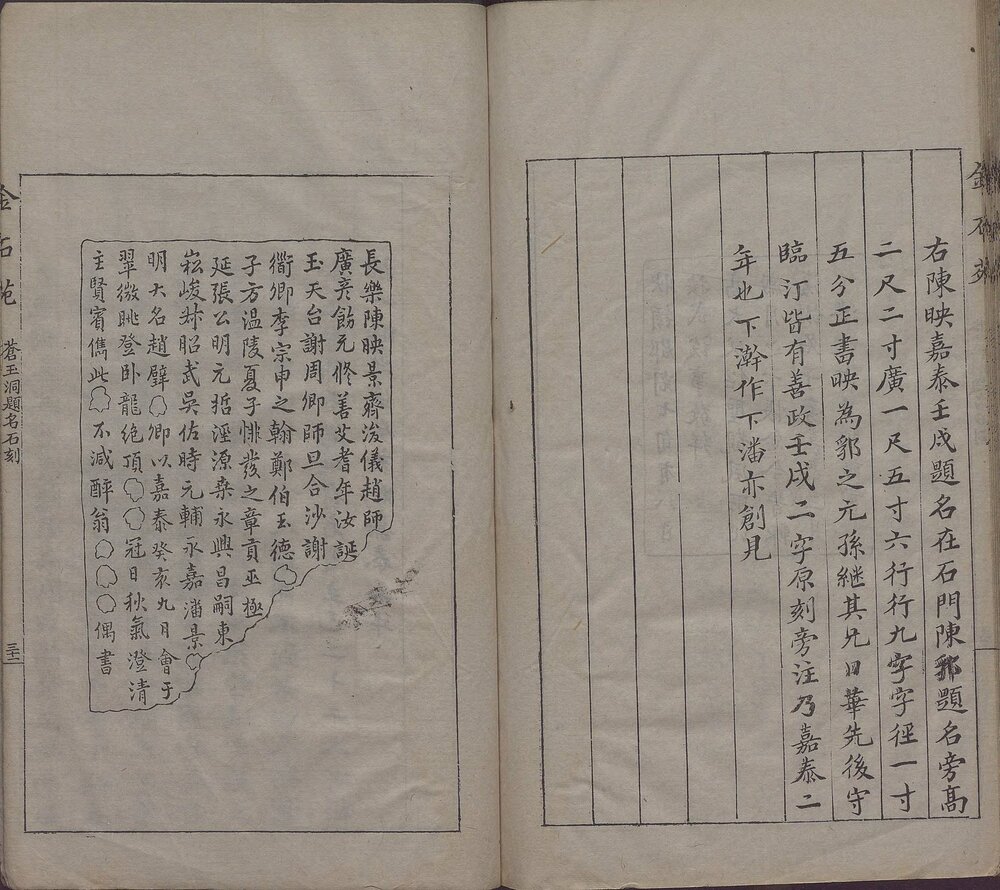 苍玉洞宋人题名. 一卷. 清. 刘喜海撰. 清道光十四年东武刘喜海味经书屋刊本