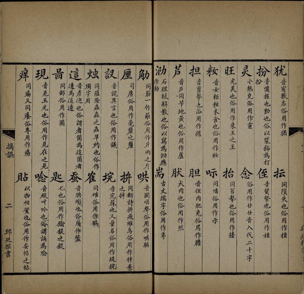 临文便览(字学举隅)清. 张启泰. 辑. 清光绪时期刊本