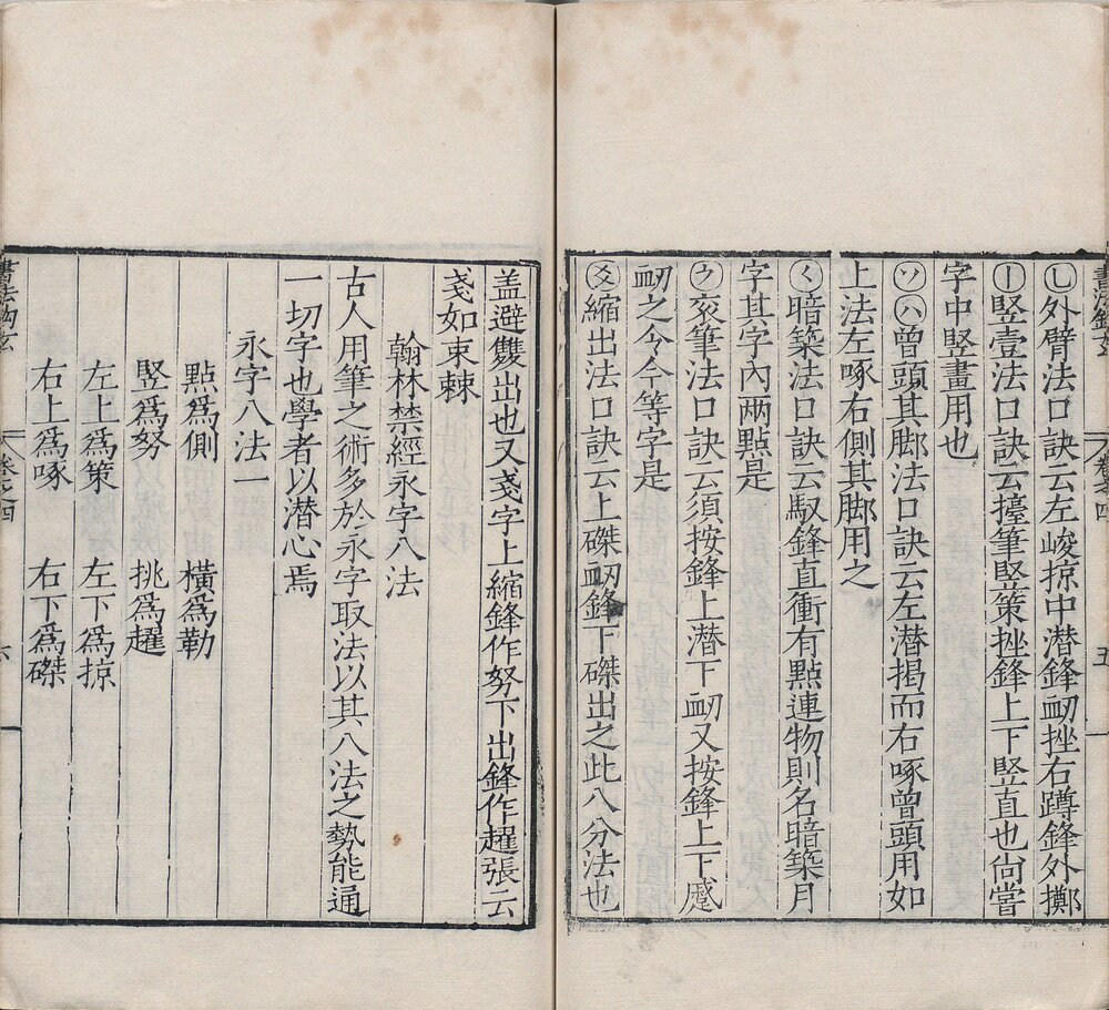 书法钩玄. 四卷. 元. 苏霖撰. 明嘉靖三十六年严嵩序刊本