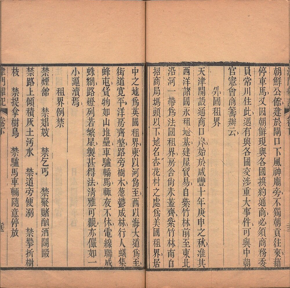 津门杂记. 上中下卷. 清. 张焘撰. 清光绪十年游艺山庄刊本