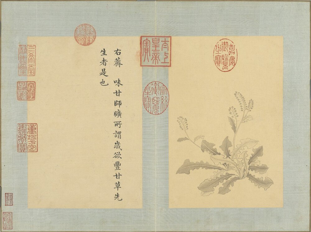 萧云从离骚图. 清. 门应兆. 补绘. 上中下三册. 纸本. 清乾隆四十七年