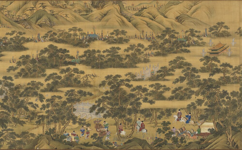 出警图卷. 明人画. 绢本设色