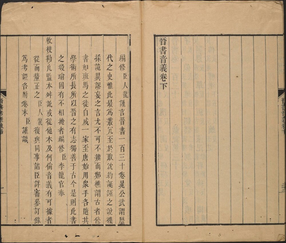 晋书. 一百三十卷. 附音义三卷. 唐. 房玄龄撰. 清乾隆时期武英殿刊本