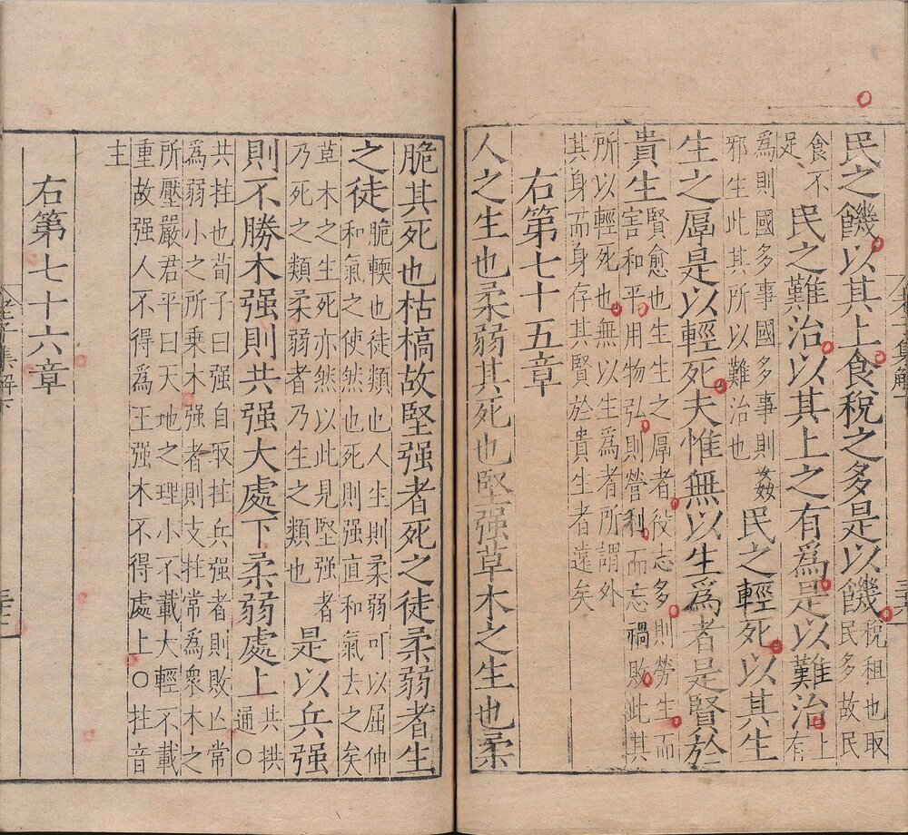 老子集解. 上下卷. 考异一卷. 明. 薛蕙著. 明嘉靖时期刊本