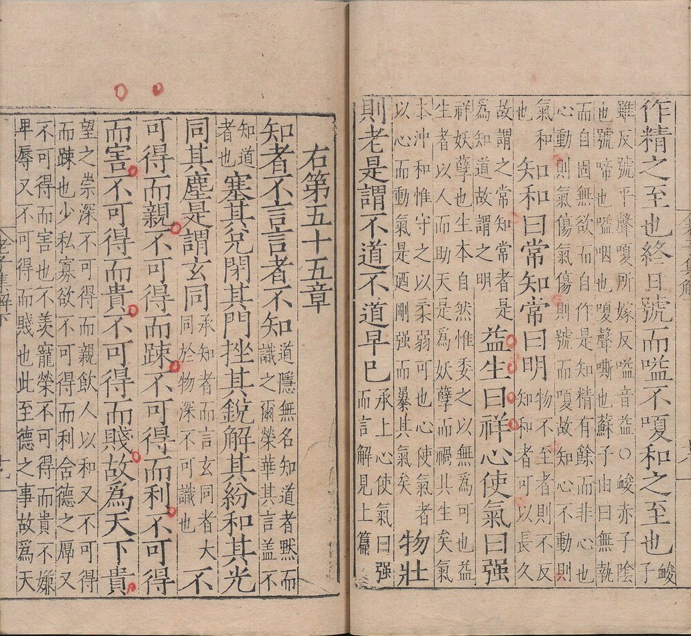 老子集解. 上下卷. 考异一卷. 明. 薛蕙著. 明嘉靖时期刊本