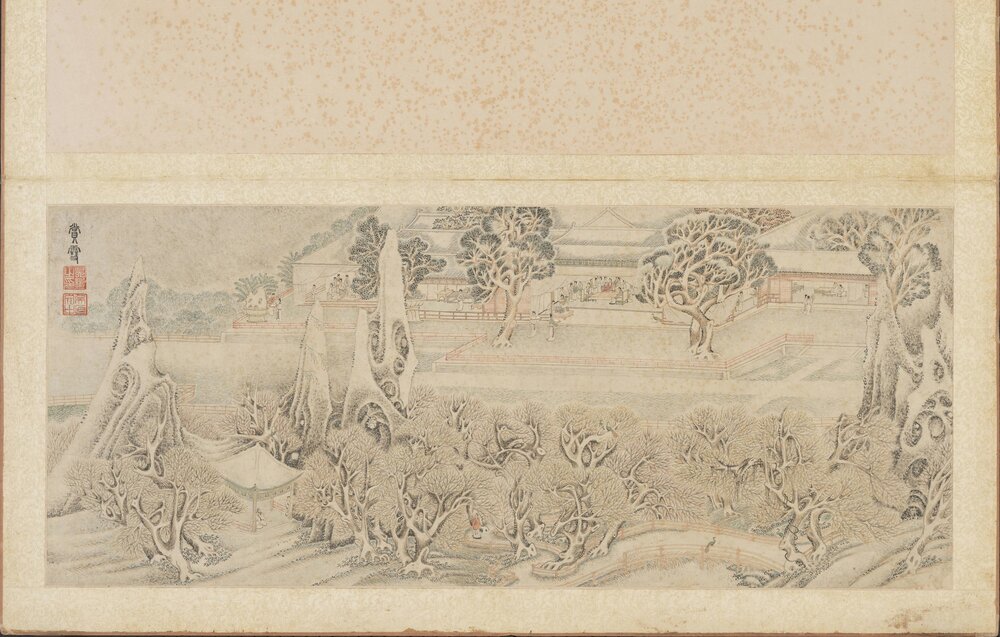 岁华纪胜图册. 十二开. 明. 吴彬绘. 纸本设色