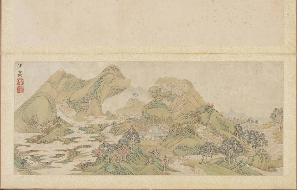 岁华纪胜图册. 十二开. 明. 吴彬绘. 纸本设色