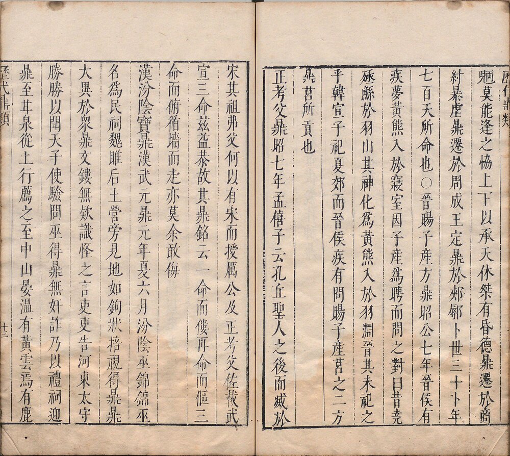 大禹九鼎图述. 一卷. 附历代帝王鼎类. 明. 王希旦撰. 林翰校. 明崇祯时期刊本