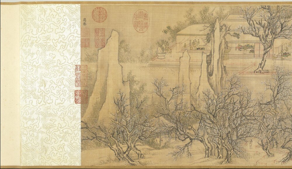 月令图卷. 明. 吴彬绘. 绢本设色