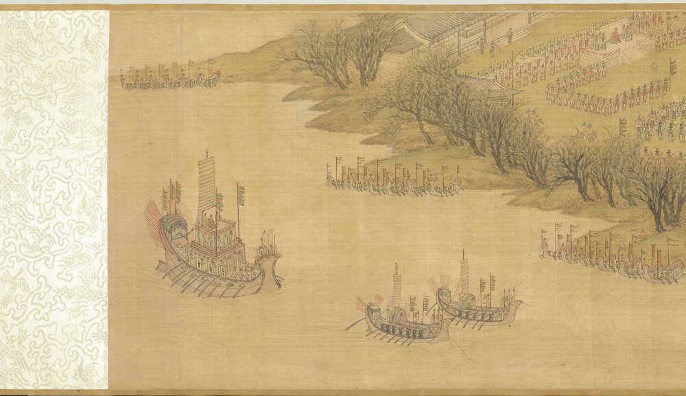 月令图卷. 明. 吴彬绘. 绢本设色
