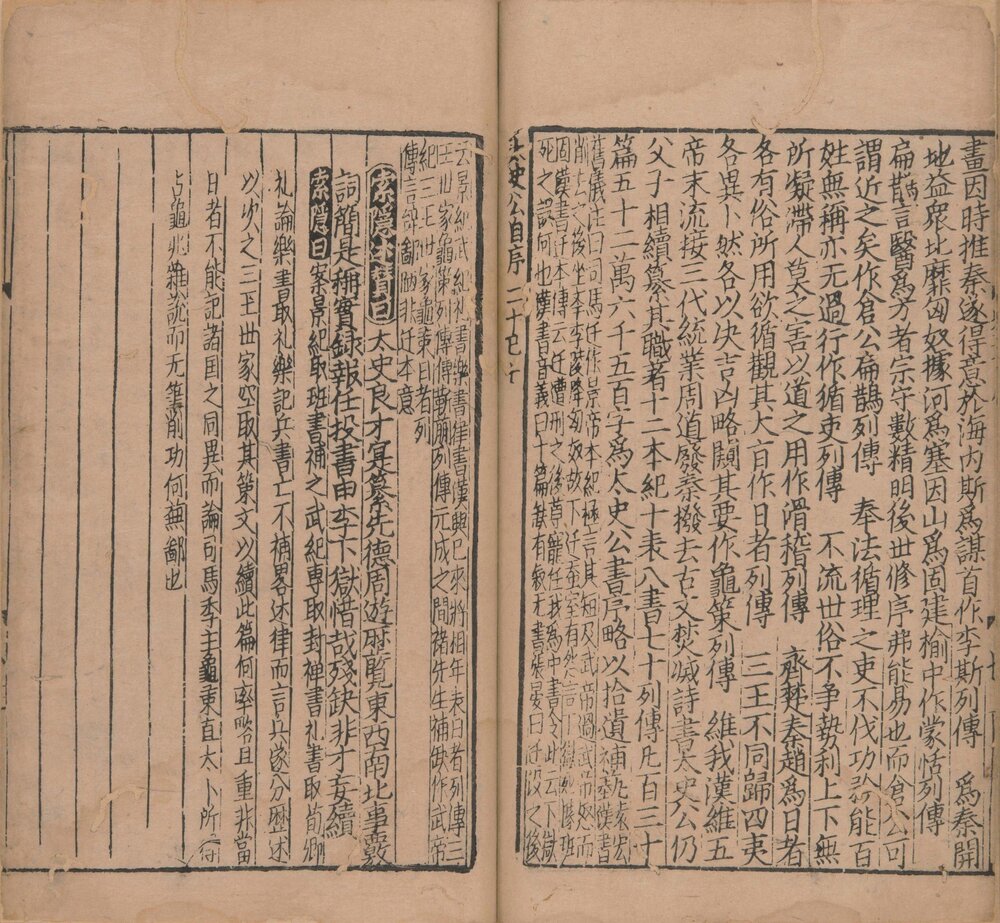 东莱先生增入正义音注史记详节. 二十卷. 首 1 卷. 宋. 吕祖谦. 撰. 宋末元初建阳刊本