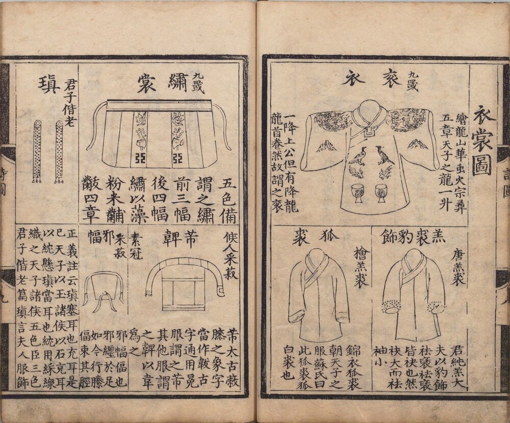 诗集传. 二十卷. 附. 圣旨. 诗图. 诗序. 宋. 朱熹撰. 明正统十二年司礼监刊本