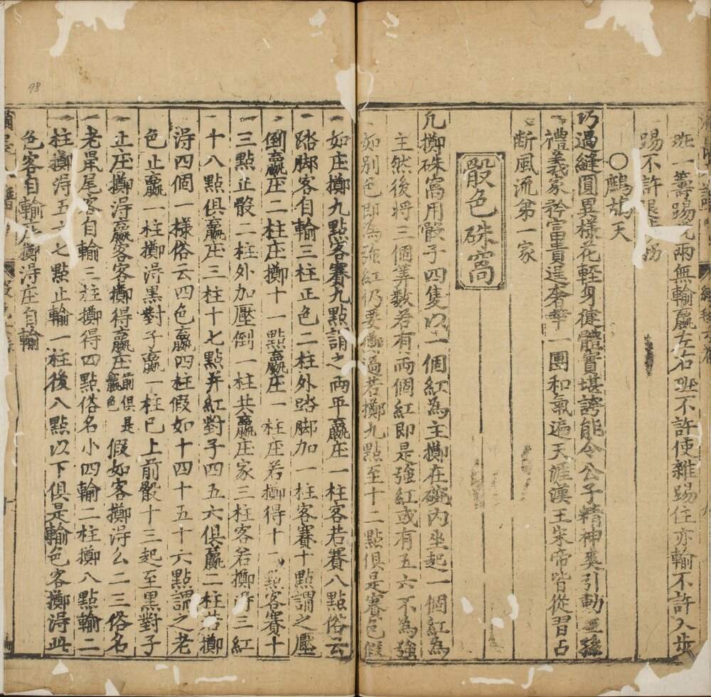 新刻古今玄机消长八谱. 六卷. 明代潭邑刘龙田刊本