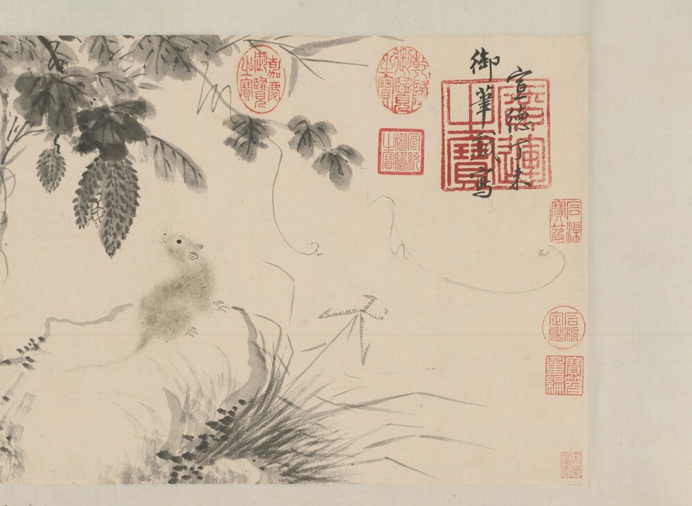 三鼠图卷. 明宣宗. 朱瞻基作