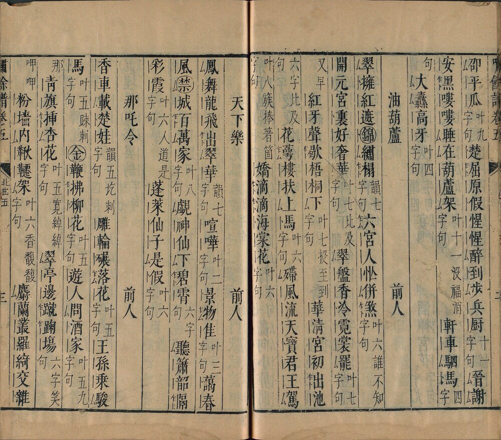 中州全韵啸馀谱. 十卷. 明. 程明善撰. 明万历四十七年刊本