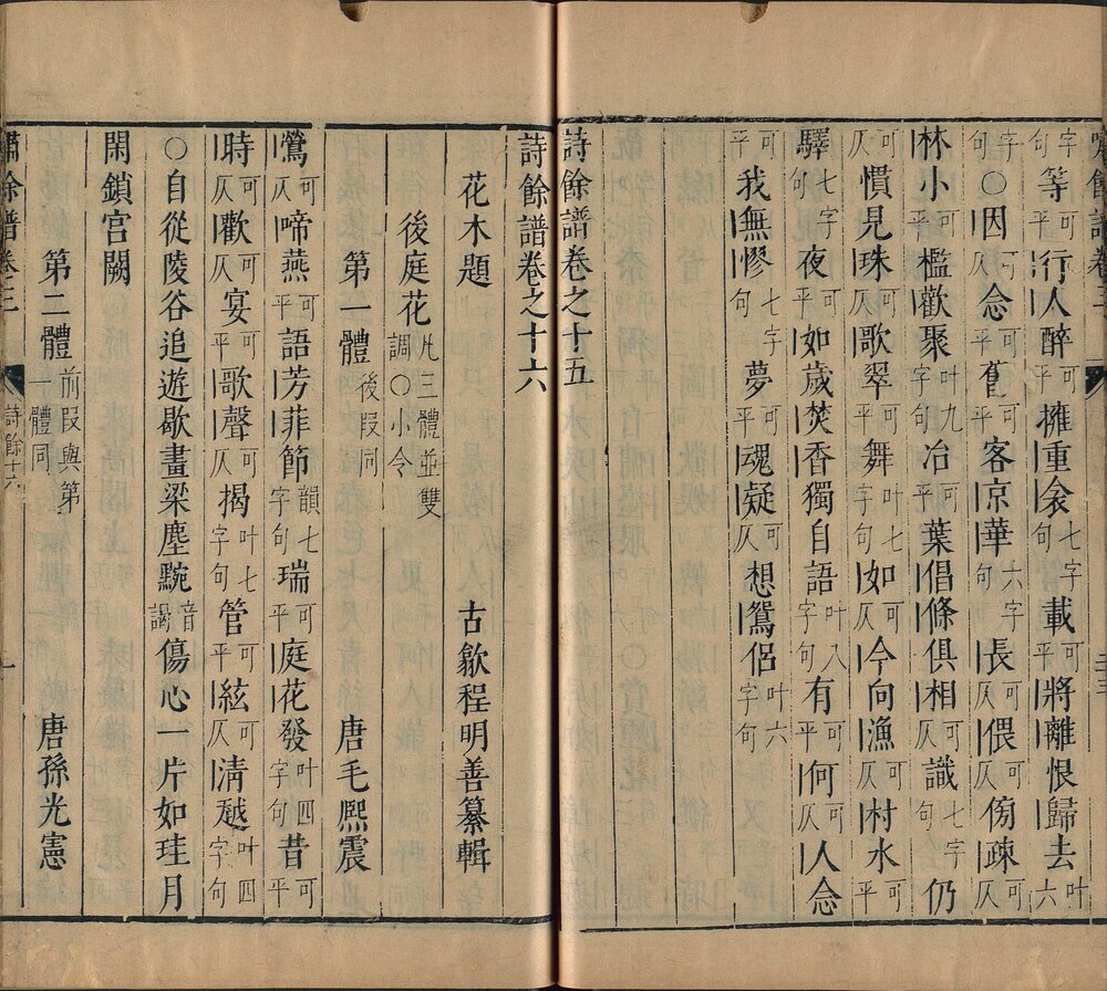 中州全韵啸馀谱. 十卷. 明. 程明善撰. 明万历四十七年刊本