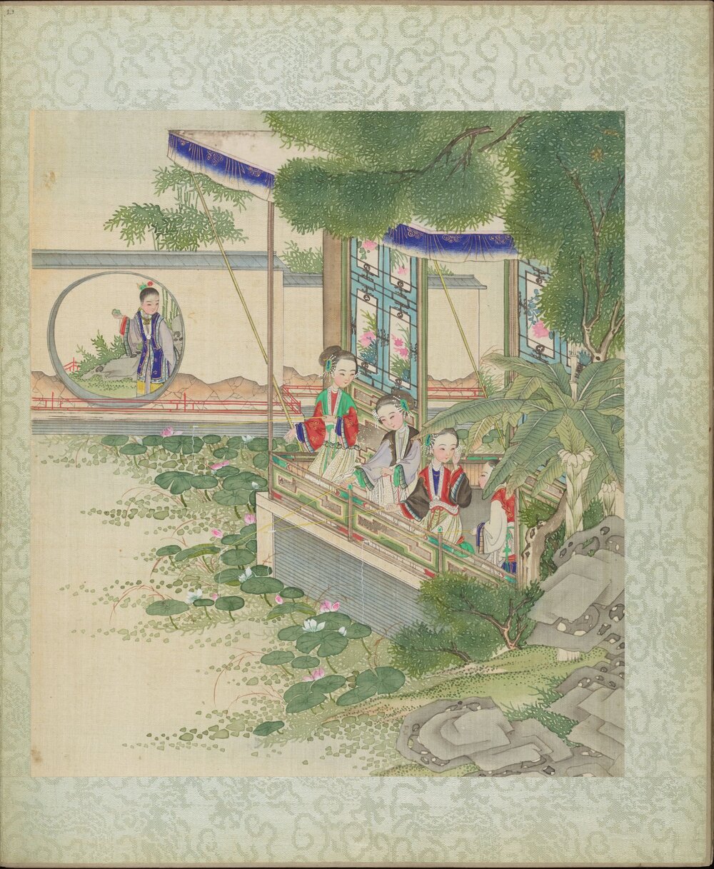 红楼梦赋图册. 存十九幅. 清. 萧山青士沈谦. 赋. 盛昱录