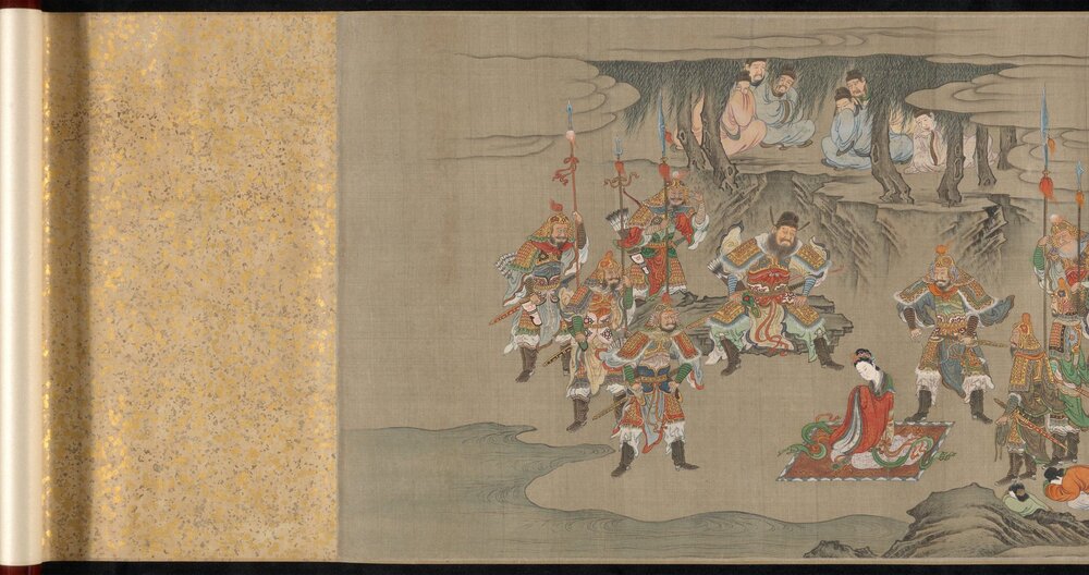 长恨歌图. 上下卷. 狩野山雪. 绘. 十七世纪