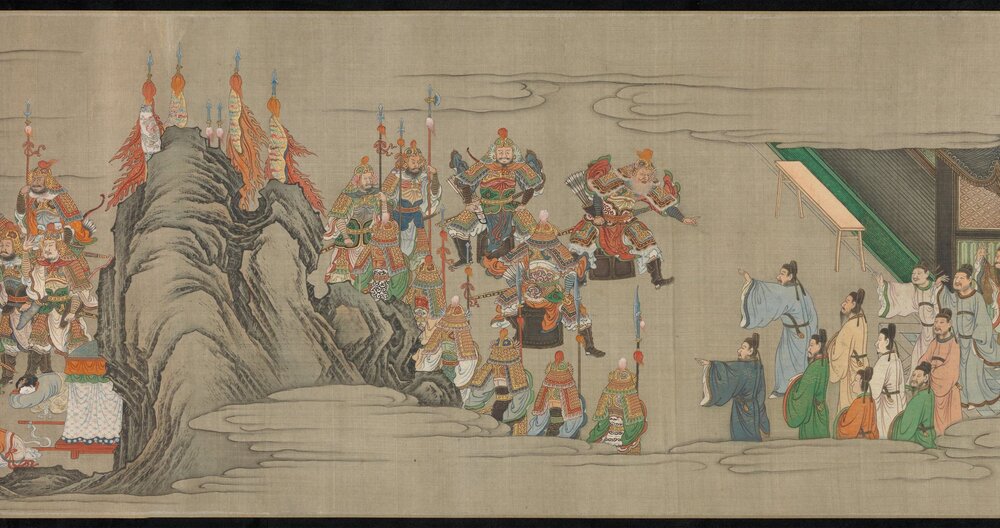 长恨歌图. 上下卷. 狩野山雪. 绘. 十七世纪