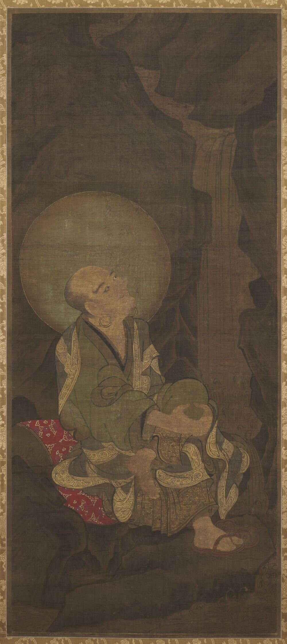 十六罗汉图. 存十一幅. 南宋时代. 金大受绘. 绢本着色
